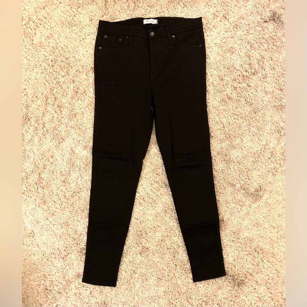 Madewell black 10” high rise skinny jeans in 32 Tall